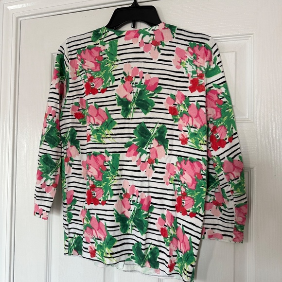 Floral Spring Sweater Cardigan M - Picture 2 of 5